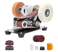 Ponceuse à bande, Ponceuse À Bande, Mini Machine De Meulage Polissage Électrique Bricolage Avec Ensemble Meuleuse Couteau Coupe Affûteur EDS pour meubles en bois et métal