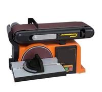 Ponceuse à bande, ponceuse combinée à vitesse variable avec meule et disque, base en fonte robuste, outil de ponçage de précision pour le travail du bois et la finition du métal