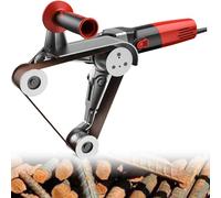 Ponceuse à bande pour tubes et tuyaux, 1100 W, inox, 6 vitesses réglables, pour ponçage, meulage et polissage de l'oxyde d'aluminium, 3 rouleaux