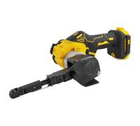 Ponceuse à bande sans fil compatible avec batterie Dewalt 20 V, 0-13 000 tr/min, réglable à 360 °, avec 20 bandes abrasives pour bois, métal, plastique (jaune pour Dewalt)