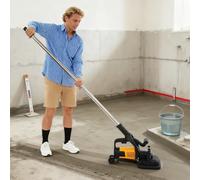 Ponceuse à béton 3800 W avec 4 meules diamantées et tige d'extension, réglage de la vitesse à 6 niveaux, 6000 tr/min, fraise à béton électrique pour travaux de rénovation et fraisage de plâtre