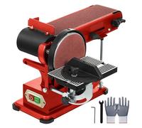 Ponceuse à disque à bande 4x36 pouces et disque de 6 pouces, ponceuse à bande à disque de paillasse 375W ponceuse d'établi puissante for le travail du bois Pour débutants et bricoleurs