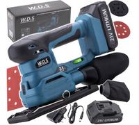 Ponceuse à Excentrique 3in1 Akkuschleifer 21V 3Ah Avec Aspiration des Poussières