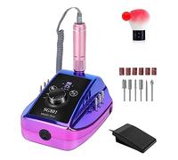 Ponceuse à ongles, Perceuse à ongles professionnelle, lime électrique 35000 tr/min avec embouts et pédale, E sans fil rechargeable for manucure Pour usage domestique(Gradient blue)