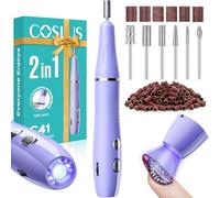 Ponceuse à ongles portable sans fil avec lampe violette