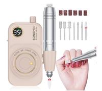 Ponceuse à ongles professionnelle 35 000 rpm,lime électrique sans fil portable avec jeu de forets pour manucure et pédicure,rose