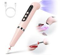 Ponceuse À Ongles Sans Fil, Lampe Uv, Ponceuse Électrique, Ponceuse À Ongles Professionnelle 2 En 1, Polissage Et Séchage Des Ongles En Acrylique, Manucure Et Pédicure, Rose