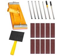 Ponceuse à sec - Ponceuse à tige 200 x 8 cm - Ponceuse manuelle pour sol et plafond - Avec feuilles de papier abrasif et support universel - Bricolage professionnel facile à atteindre