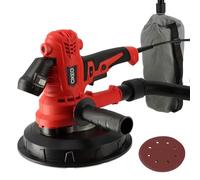 Ponceuse circulaire murale 900W - Mur et Plafond - 6 disques abrasifs 180mm - 5 vitesses - Eclairage LED - Sac de poussières