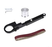 Ponceuse d'angle à bande avec support en alliage, mini outil de travail du bois et de polissage du métal, design à double roulement à faible bruit pour un meulage et une forge stables sur acier