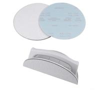 Ponceuse d'angle demi-ronde avec 10 feuilles de papier abrasif remplaçables - Poignée ergonomique en ABS - Poignée antidérapante pour bois, métal, cloison sèche et plastique - Bricolage et utilisation