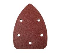 Ponceuse de détail, papier abrasif, 20 patins abrasifs détaillés - Papier abrasif triangulaire, papier abrasif de détail, assortiment de papier abrasif de 5,51 pouces avec 5 trous pour le ponçage du