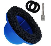 Ponceuse de Moyeu de Roue, 90-150mm Meuleuse de Moyeu de Roue, Outil de Meulage de Moyeu de Roue avec Entraînement Carré 1/2" et 2 Disques Abrasifs en Acier, Meuleuse à Tête Sphérique pour Auto