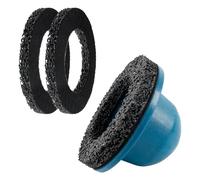 Ponceuse de moyeu de roue, 90 à 150 mm, kit de rouille pour moyeux de roue de voiture avec 2 disques abrasifs en acier pour nettoyer la surface du rotor/roue, polissage nettoyage pour perceuse à air