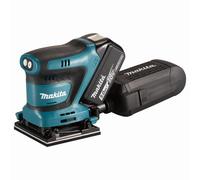 Ponceuse de paume 112x102mm 18V (semelle en plastique, fixation velcro + clips) + 2x BL1850B + DC18RC + Makpac - Makita DBO480RTJ