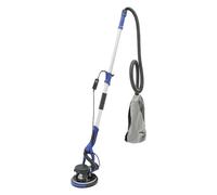 Ponceuse de plafond et murale 750 W - Aspiration verticale avec deux canaux d'air - Disque brosse de 10" avec 6 papiers abrasifs - Longueur réglable de 1,2 à 2,2 m - Bleu saphir