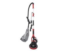 Ponceuse de plafond et murale 750 W - Aspiration verticale avec deux canaux d'air - Disque brosse de 25,4 cm avec 6 papiers abrasifs de 1,2 à 2,2 m - Longueur réglable (rouge)