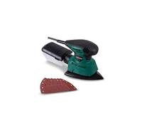 Ponceuse delta multifonction 130w - ponceuse à main - avec boîtier de récupération de poussière et 6 papiers abrasifs