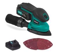 Ponceuse delta multifonction sans fil 20V - 6 feuilles abrasives, 1 batterie 4.0Ah et chargeur inclus