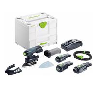Festool Ponceuse delta sans fil DTSC 400 3.0 I-Set – 2 batteries 18V 3.0 Ah, chargeur, Systainer