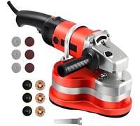 Ponceuse Diamantée électrique 3800W,Ponceuse à Béton 3 Têtes,Ponçage sans Joint à 90°,pour Le Polissage des Surfaces,Le Détartrage et L'élimination du Mortier-Colle Withoutextensionrod