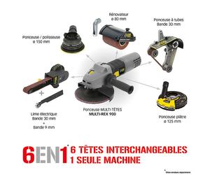 Ponceuse disqueuse - FARTOOLS - MULTIREX900 - 900 W - 150 mm - Variateur de vitesse
