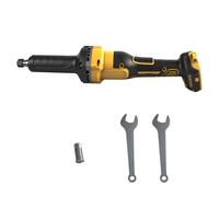Ponceuse droite sans fil compatible avec batterie DeWalt 18 V, ponceuse droite sans balais, 6 mm, 3 mm, mandrin professionnel, 4 vitesses variables pour poncer, polissage (sans batterie)