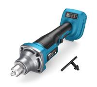 Ponceuse droite sans fil compatible avec Makita 18 V, mandrin de 10 mm | Ponceuse à barre avec pince de serrage de 6 mm, 4 vitesses, pour polissage et ponçage dans des endroits étroits (sans