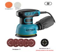 Ponceuse électrique 300W, polisseuse orbitale aléatoire, ponceuse à vitesse Variable avec papier de verre de 125mm, Machine à polir pour voiture, outils de bricolage B With Sponge