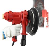 Ponceuse électrique à vitesse variable 1200-2500 tr/min avec éclairage LED, tube à poussière et sac, puissance d'aspiration réglable pour murs en plâtre, mastic et ciment