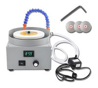 Ponceuse Électrique D'établi, Affûteuse À Sec Et À l'eau, Vitesse Réglable De 0 À 2 000 TR/Min, avec Disque À Affûter De Grain 80 Et 3 Disques Diamantés