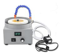 Ponceuse électrique d'établi, vitesse réglable de 0 à 2000 tr/min, affûteuse de couteaux for une utilisation à sec ou à l'eau, avec 3 disques diamantés, meule de grain 80