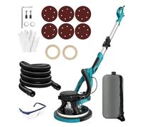 Ponceuse Électrique For Cloisons Sèches 1250 W, Murale, Mastic, Sans Poussière, Auto-aspiration, Meulage, Polissage Portable, Automatique Bon Effet De Polissage, Facile Et Propre.