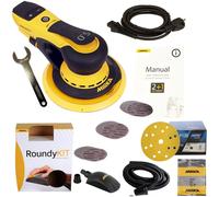 Ponceuse Électrique Mirka DEROS650CV Set + 50 Schleifsch & Roundykit Grati