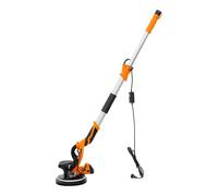 Ponceuse électrique pour cloison sèche 750 W, 800-1800 tr/min, 0-90 ° | Ponceuse murale électrique avec grand sac collecteur de poussière, longueur réglable, ruban LED, pour décoration de la maison