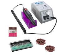 Ponceuse électrique pour manucure SINA - 20.000 tours/min - 6 fraises diamant - Gris