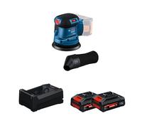 Ponceuse excentrique Ø125 mm GEX 185-LI + 2 Batteries EXPERT 4 Ah + 1 Chargeur GAL 12V/18V-80 BOSCH