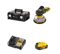 Ponceuse excentrique Ø150 mm 18V DCW230NT-XJ + 1 batterie 18V 5 Ah + 1 Chargeur DCB1104-QW DEWALT
