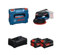 Ponceuse excentrique Ø150 mm EXPERT EXEX18V-150-5 + 2 Batteries EXPERT 5,5 Ah + 1 Chargeur GAL 12V/18V-80 BOSCH