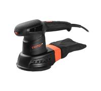 Ponceuse excentrique Dnipro-M PE-50S avec câble, 125 mm, 500 W, 6000-13000 tr/min, vitesse réglable, design ergonomique, collecte de poussière, comprend 20 disques de ponçage (P40, P80, P120, P240)
