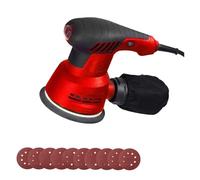 Ponceuse Excentrique Électrique 300 W, Réglage De La Vitesse À 6 Vitesses, 5 Pouces, 125 Mm, Ponçage Du Bois, Machine Polissage Voiture Avec Boîte Poussière Excellentes Performances De PonçAge(Red)