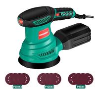 Ponceuse Excentrique - HYCHIKA - 300W - 6 Vitesses - 13000RPM - Collecteur de Poussière Intégré