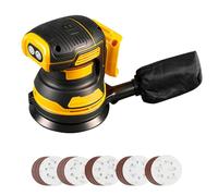 Ponceuse Excentrique Sans Fil compatible avec Dewalt 18V 20V Batteries, 125mm 11000 tr/min Sans Balais Ponceuse Orbitale Aléatoire Sans Fil avec 20 feuilles de papier abrasif incluses