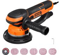 Ponceuse excentrique VEVOR, 15,24cm DA & GA Ponceuse 850 W, 7400 tr/min, 6 vitesses, ponceuse vibrante Raccord de poussière pour le ponçage des détails dans le travail du bois