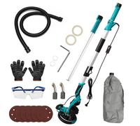 Ponceuse Girafe 1250W Avec Aspiration Intégrée Et LED, Ponceuse De Murs Et Plafonds Télescopique Repliable Avec 6 Disques Abrasifs