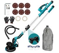 Ponceuse Girafe 1250W, Ponceuse Télescopique et Pliable, Lampe LED, 5 Vitesses Variables, 6 Feuilles Abrasives Incluses, Ponceuse Murale Électrique pour Mur et Plafond (A)