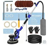 Ponceuse girafe 220mm - 950W 6 vitesses (800-2100 tr/min) auto-aspiration 98% LED double - Télescopique 1.2-3.2m câble 4m
