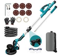 Ponceuse Girafe 850W, Ponceuse Mur et Plafond, lumière LED Poignée télescopique, 5 vitesses(800-1800rpm), Ponceuse Plaquiste Électrique, avec Dépoussiérage Automatique, 6 Disques Abrasifs