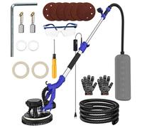 Ponceuse Girafe 950W,Machine De Ponçage De Plâtre | Système de vidange automatique & vitesse à 9 niveaux,Poignée Télescopique,Barre Lumineuse LED,Livrée avec 6 Disques Abrasifs