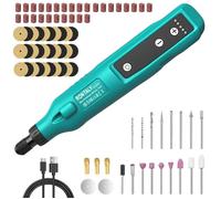 Ponceuse Manucure,Mini Cordless Rotary Tool USB Charging With LED,5-Speed Rotary Tool Kit With 80 Acessories Packs